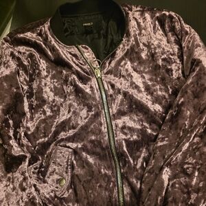 Forever 21 Velvet Jacket in Purple